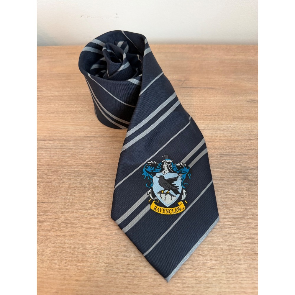 Harry Potter Ravenclaw House Crest Striped Necktie Navy Blue Elope 21-06-2267-A